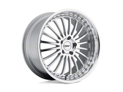 TSW Silverstone Silver with Mirror Cut Face and Lip Wheel; 18x8; 40mm Offset (97-06 Jeep Wrangler TJ)