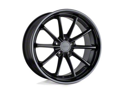 TSW Sweep Matte Black with Gloss Black Lip Wheel; 19x8.5; 40mm Offset (97-06 Jeep Wrangler TJ)