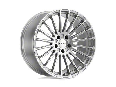 TSW Turbina Titanium Silver with Mirror Cut Face Wheel; 18x10; 25mm Offset (97-06 Jeep Wrangler TJ)