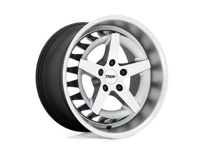 TSW Degner Matte Titanium with Machined Face Wheel; 18x10; 40mm Offset (87-95 Jeep Wrangler YJ)