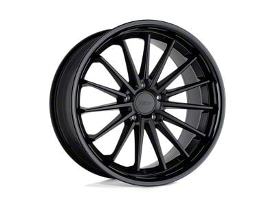 TSW Marina Matte Black with Gloss Black Lip Wheel; 20x10; 25mm Offset (87-95 Jeep Wrangler YJ)