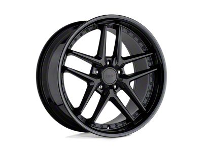TSW Premio Matte Black with Gloss Black Lip Wheel; 19x9.5; 20mm Offset (87-95 Jeep Wrangler YJ)