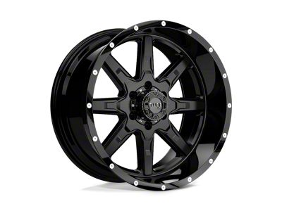 Tuff A.T. T15 Satin Black with Gloss Black Lip 6-Lug Wheel; 15x8; -13mm Offset (22-26 Bronco Raptor)
