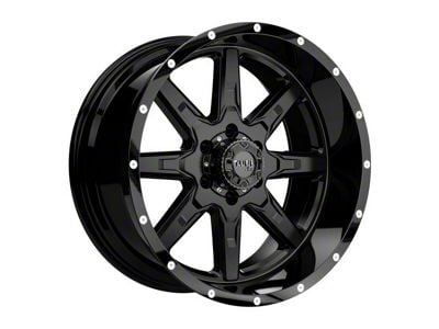 Tuff A.T. T15 Satin Black with Gloss Black Lip 6-Lug Wheel; 20x10; -19mm Offset (21-25 Bronco, Excluding Raptor)