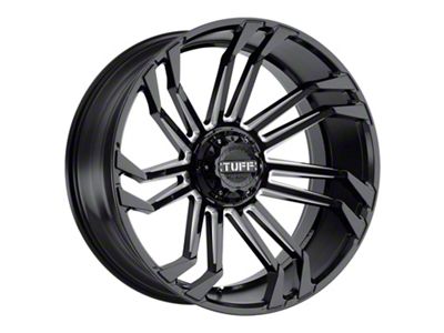 Tuff A.T. T21 Gloss Black Milled 6-Lug Wheel; 20x10; -19mm Offset (21-25 Bronco, Excluding Raptor)