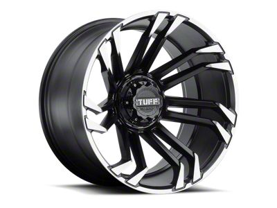 Tuff A.T. T21 Matte Black with Machined Flange 6-Lug Wheel; 22x12; -45mm Offset (22-26 Bronco Raptor)