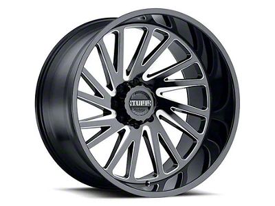 Tuff A.T. T2A Gloss Black Milled 6-Lug Wheel; 20x12; -45mm Offset (21-25 Bronco, Excluding Raptor)