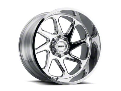 Tuff A.T. T2B Chrome 6-Lug Wheel; Right Directional; 24x14; -72mm Offset (22-26 Bronco Raptor)