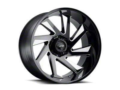 Tuff A.T. T1B Gloss Black with Milled Spokes Wheel; 26x14; -72mm Offset (20-25 Jeep Gladiator JT)