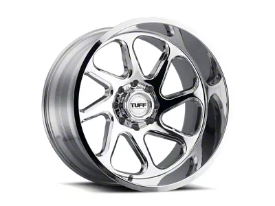 Tuff A.T. T2B Chrome Wheel; Right Directional; 24x14; -72mm Offset (07-18 Jeep Wrangler JK)