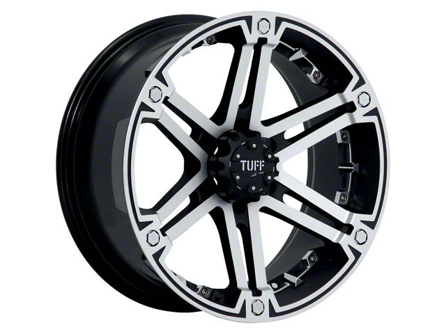 Tuff Inserts Tuff A.T. Titan T01 Flat Black with Machined Face and Chrome Inserts 6 ...