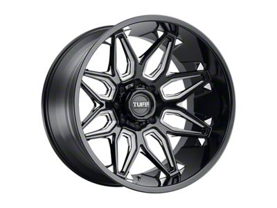 Tuff A.T. T3B Gloss Black Milled 6-Lug Wheel; 20x12; -45mm Offset (22-25 Tundra)