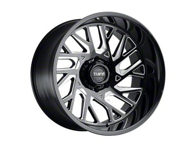 Tuff A.T. T4B Gloss Black Milled 6-Lug Wheel; 20x12; -45mm Offset (22-25 Tundra)