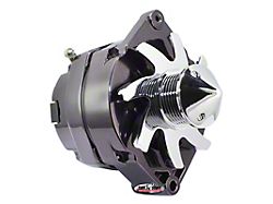 Tuff Stuff Performance Alternator with 6-Groove Bullet Pulley; 100 AMP; Black Chrome (80-82 4.2L Jeep CJ7)