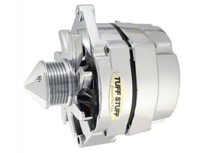 Tuff Stuff Performance Alternator with 6-Groove Bullet Pulley; 100 AMP; Chrome (83-86 4.2L Jeep CJ7; 84-86 2.5L Jeep CJ7)