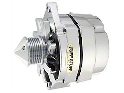 Tuff Stuff Performance Alternator with 6-Groove Bullet Pulley; 100 AMP; Chrome (80-82 4.2L Jeep CJ7)