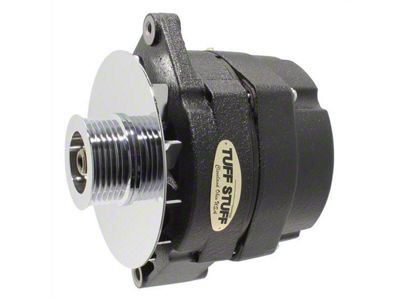Tuff Stuff Performance Alternator with 6-Groove Pulley; 100 AMP; Wrinkle Black (80-82 4.2L Jeep CJ7)