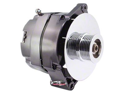 Tuff Stuff Performance Alternator with 6-Groove Pulley; 140 AMP; Black Chrome (80-82 4.2L Jeep CJ7)