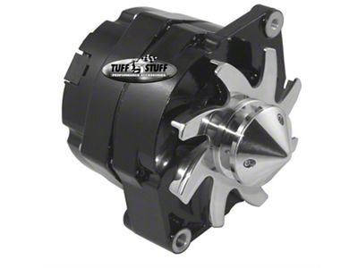 Tuff Stuff Performance Alternator with V-Groove Bullet Pulley; 100 AMP; Black (80-82 4.2L Jeep CJ7)