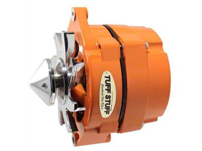 Tuff Stuff Performance Alternator with V-Groove Bullet Pulley; 100 AMP; Orange (80-82 4.2L Jeep CJ7)