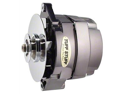 Tuff Stuff Performance Alternator with V-Groove Pulley; 100 AMP; Black Chrome (80-82 4.2L Jeep CJ7)