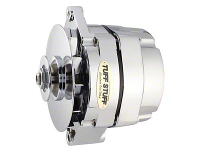 Tuff Stuff Performance Alternator with V-Groove Pulley; 100 AMP; Chrome (80-82 4.2L Jeep CJ7)