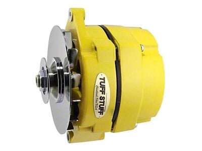 Tuff Stuff Performance Alternator with V-Groove Pulley; 100 AMP; Yellow (80-82 4.2L Jeep CJ7)