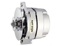 Tuff Stuff Performance Alternator with V-Groove Pulley; 140 AMP; 12 Clocking; Chrome (80-82 4.2L Jeep CJ7)