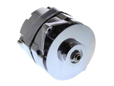 Tuff Stuff Performance Alternator with V-Groove Pulley; 140 AMP; Polished (80-82 4.2L Jeep CJ7)