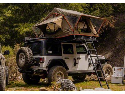 Tuff Stuff Overland Trailhead Pro 2-Person Roof Top Tent; Olive/Orange (Universal; Some Adaptation May Be Required)