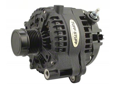 Tuff Stuff Performance Alternator with 6-Groove Pulley; 240 AMP; Wrinkle Black (20-25 3.6L Jeep Gladiator JT)