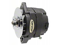 Tuff Stuff Performance 1-Wire Alternator with Single Groove Pulley; 140 AMP; Wrinkle Black (76-86 5.0L Jeep CJ7)