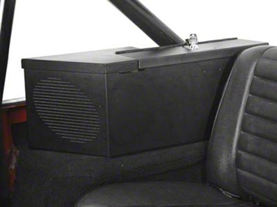 Tuffy Security Products Speaker and Storage Security Lock Boxes with Roll Bar Cutout (76-91 Jeep CJ5, CJ7 & Wrangler YJ)