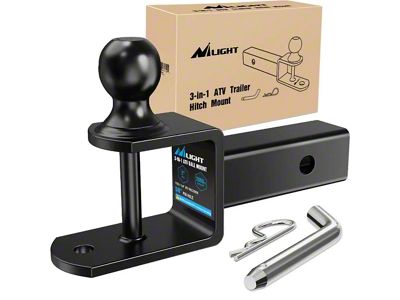 1.25-Inch Receiver 3-in-1 Multi Hitch Mount with 2-Inch Ball; 2-Inch Ball
