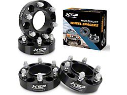 1.50-Inch Hubcentric Pro Billet Wheel Spacers; Black (22-26 Tundra)