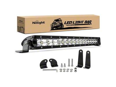 17-Inch Single Row LED Light Bar; Spot/Flood Combo Beam (Universal; Some Adaptation May Be Required)