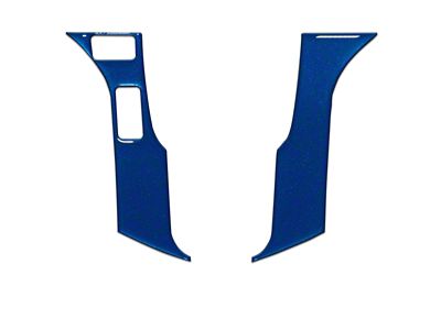 2-Button Steering Wheel Accent Trim; Blazing Blue (14-21 Tundra)