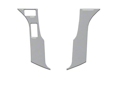 2-Button Steering Wheel Accent Trim; Cement Gray (14-21 Tundra)