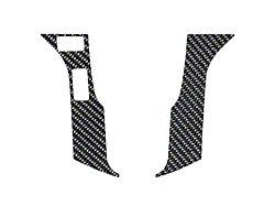 2-Button Steering Wheel Accent Trim; Raw Carbon Fiber (14-21 Tundra)