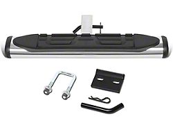 2-Inch Receiver Hitch Oval Step; Silver (Universal; Some Adaptation May Be Required)