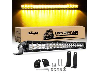 21-Inch Super Slim LED Light Bar; Amber; Spot/Flood Combo Beam (Universal; Some Adaptation May Be Required)