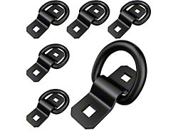 3/8-Inch Heavy Duty D-Ring Tie Down Anchor Kit; Black