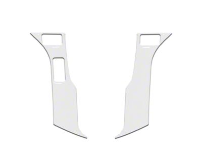 3-Button Steering Wheel Accent Trim; Gloss White (14-21 Tundra)
