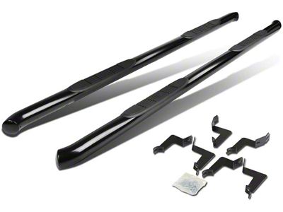 3-Inch Round Side Step Bars; Black (07-21 Tundra Double Cab)