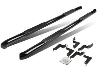 3-Inch Round Side Step Bars; Black (07-21 Tundra CrewMax)