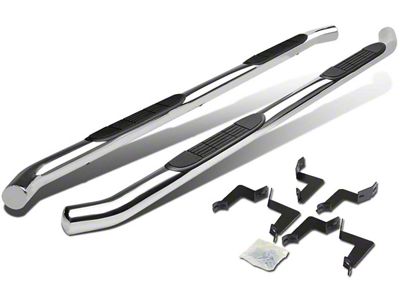 3-Inch Round Side Step Bars; Chrome (07-21 Tundra CrewMax)