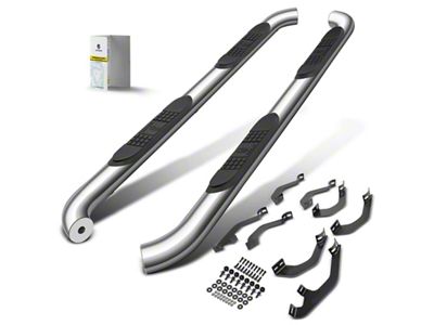 3-Inch Round Side Step Bars; Chrome (22-25 Tundra Double Cab)