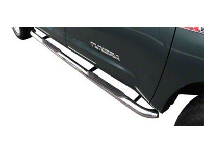 3-Inch Round Side Step Bars; Stainless Steel (07-21 Tundra CrewMax)