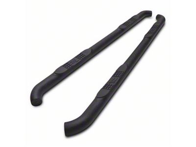 3-Inch Round Side Step Bars; Textured Black (22-25 Tundra Double Cab)