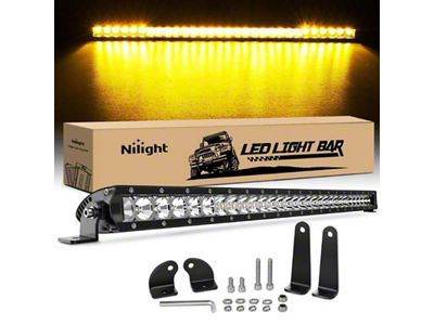 31-Inch Super Slim LED Light Bar; Amber; Spot/Flood Combo Beam (Universal; Some Adaptation May Be Required)